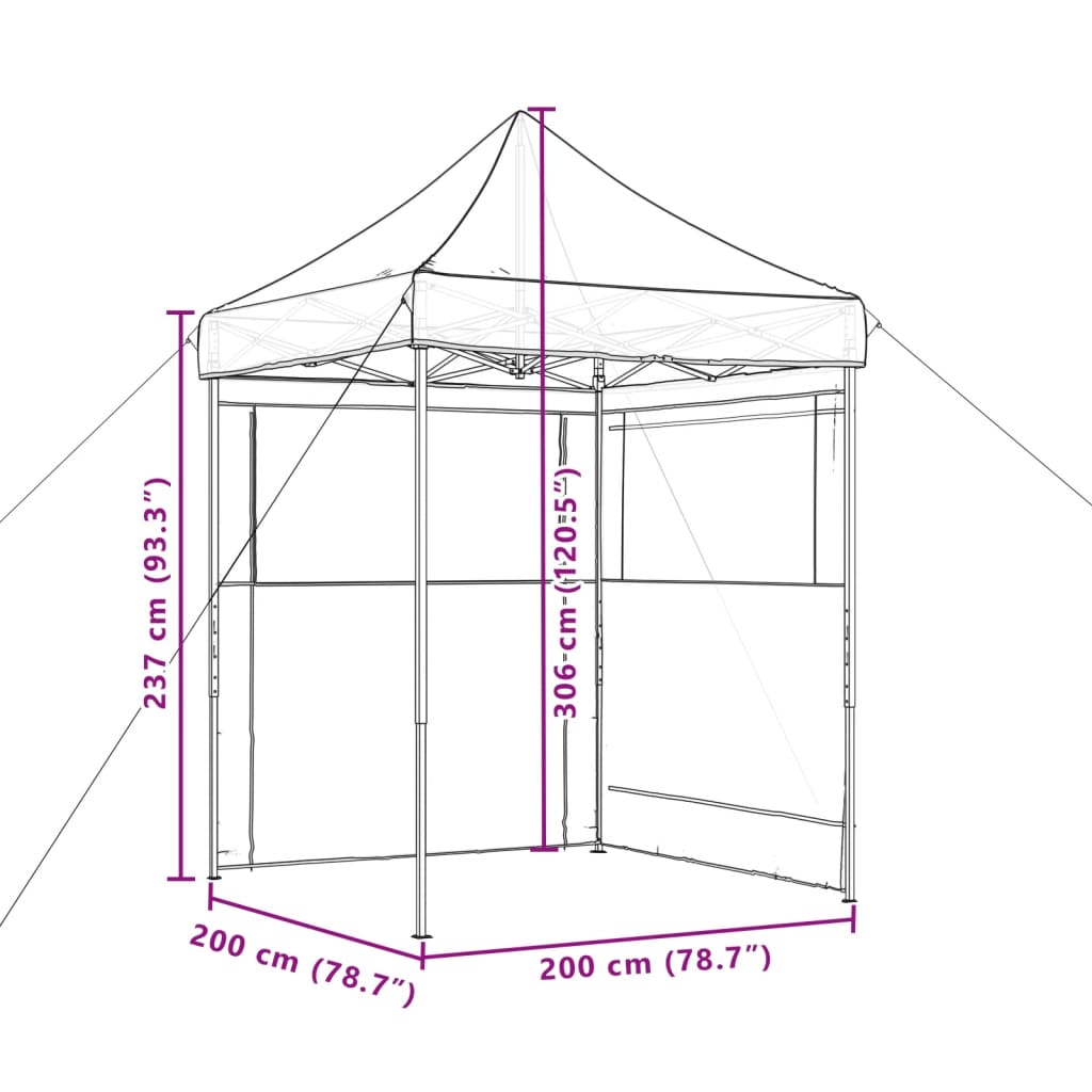 Party Tent Burgundy Oxford Fabric