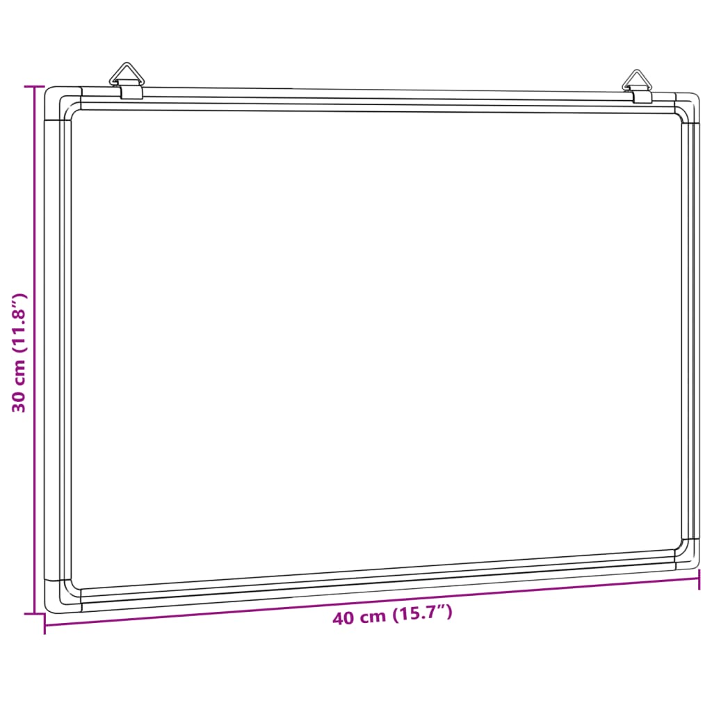 Magnetic Whiteboard 40x30x1,7 cm Aluminium