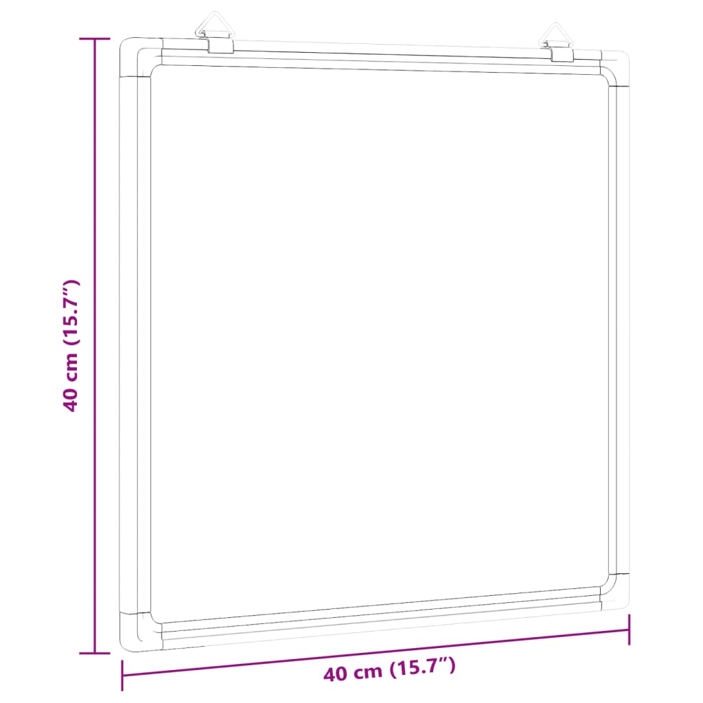 Magnetic Whiteboard 40x40x1,7 cm Aluminium
