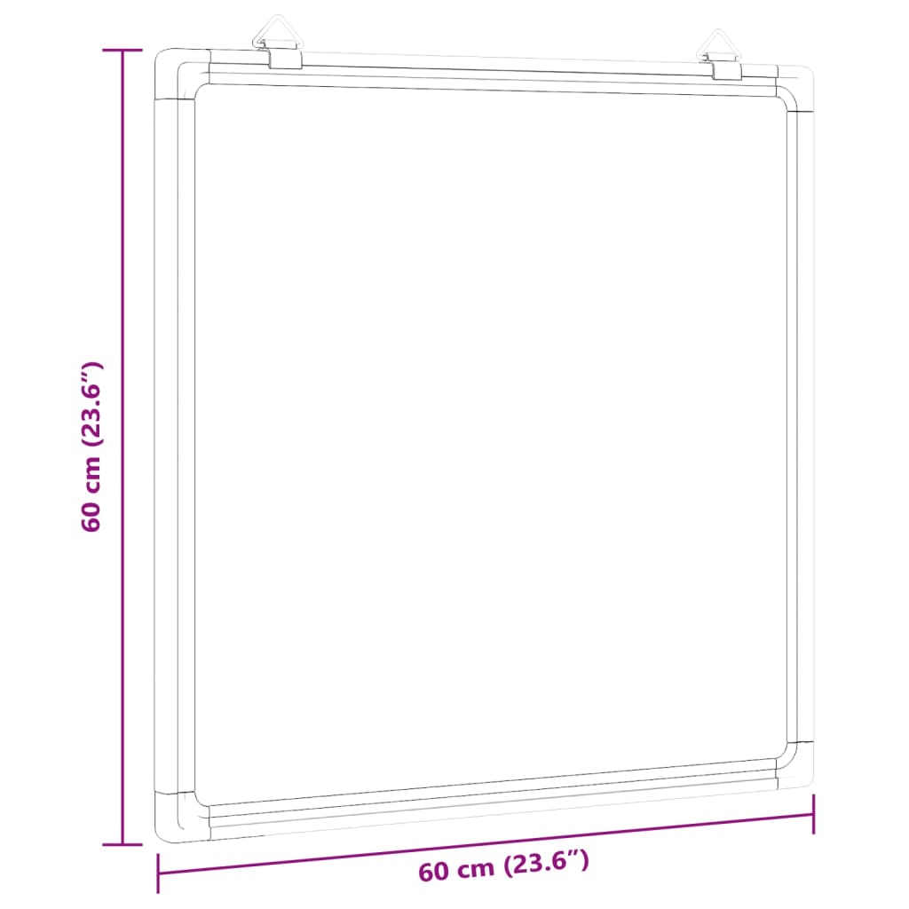 Magnetic Whiteboard 60x60x1,7 cm Aluminium