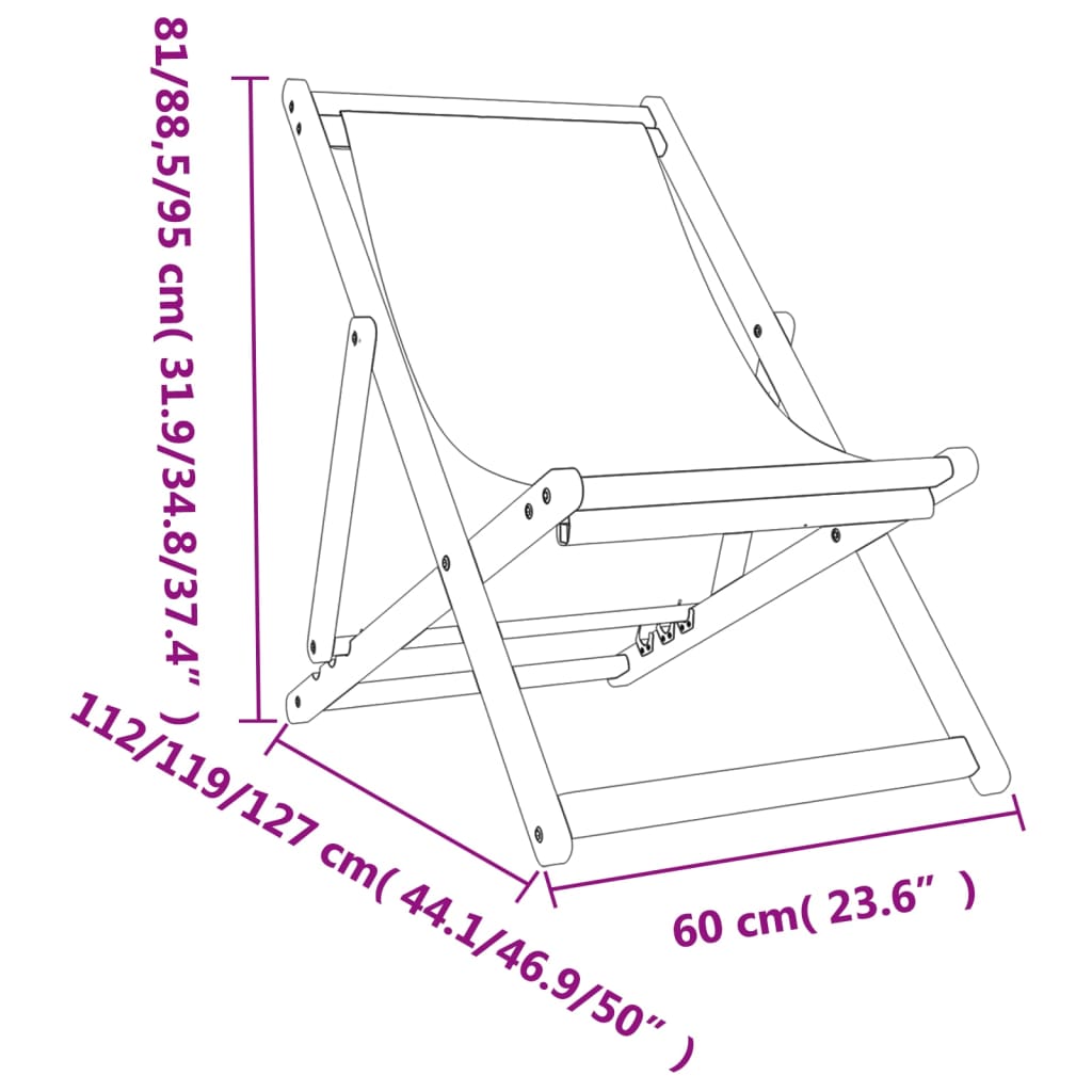 Folding Chairs 2 pcs Grey Fabric