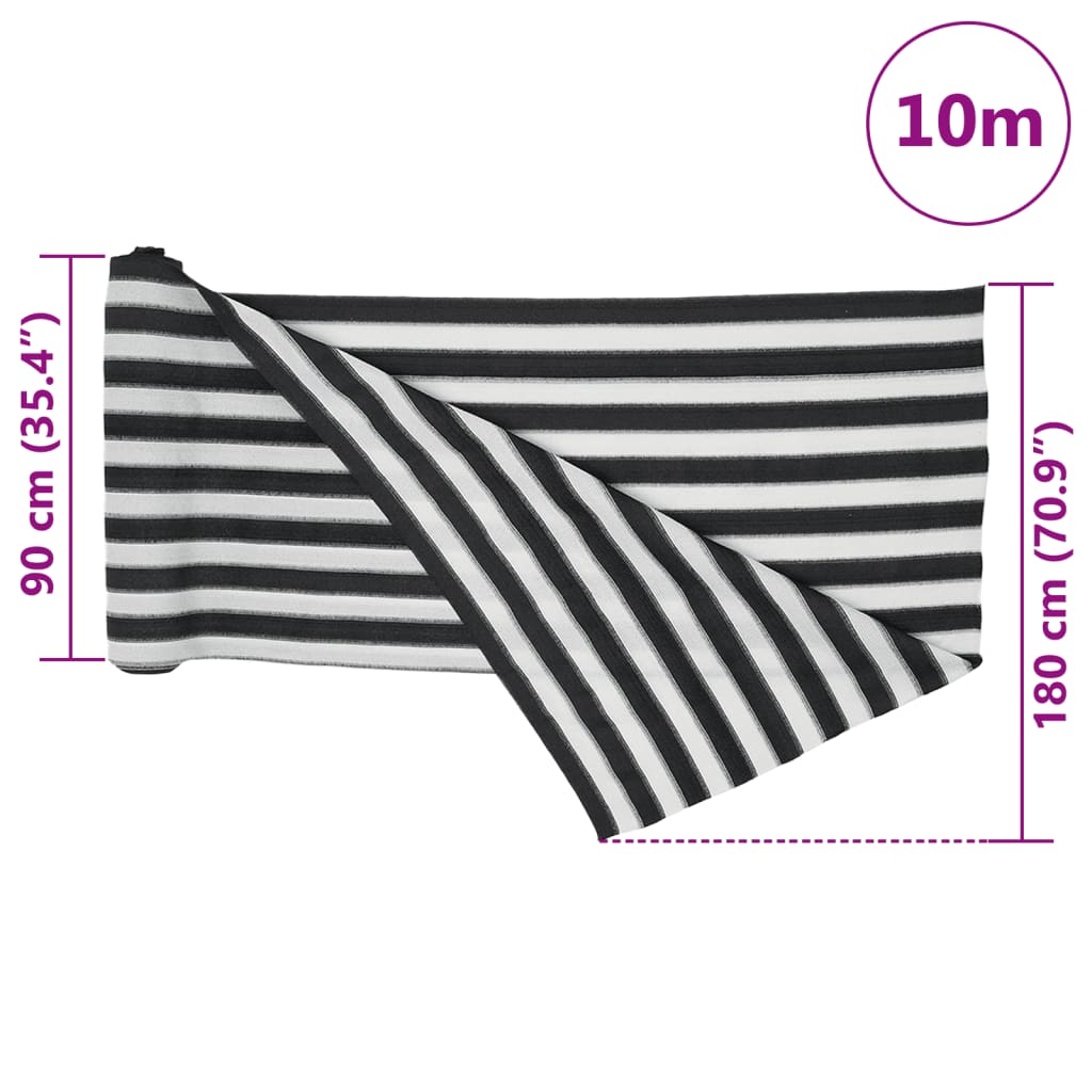 Privacy Net Anthracite and White 1,8x10 m HDPE 150 g/m²