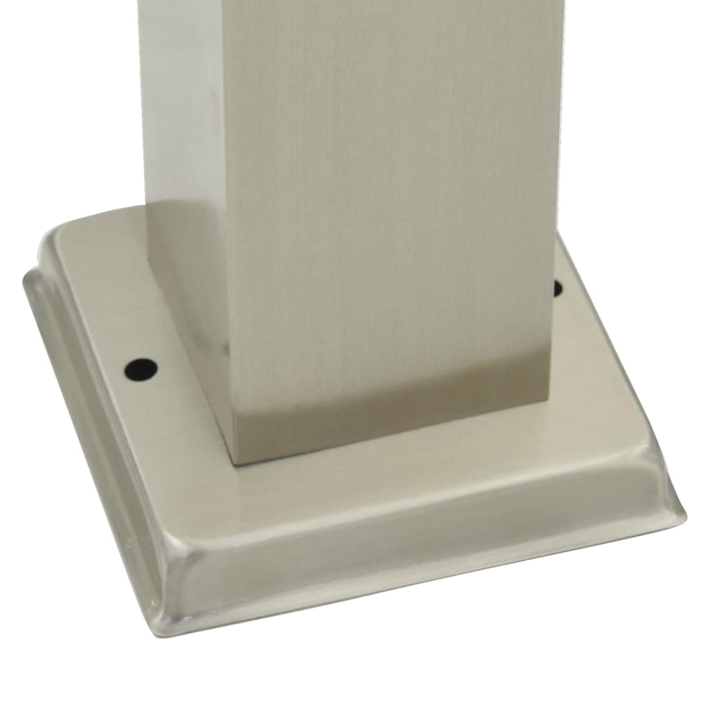 Bollard Lights with Sensor&Outlet 3 pcs 80 cm Stainless Steel IP44