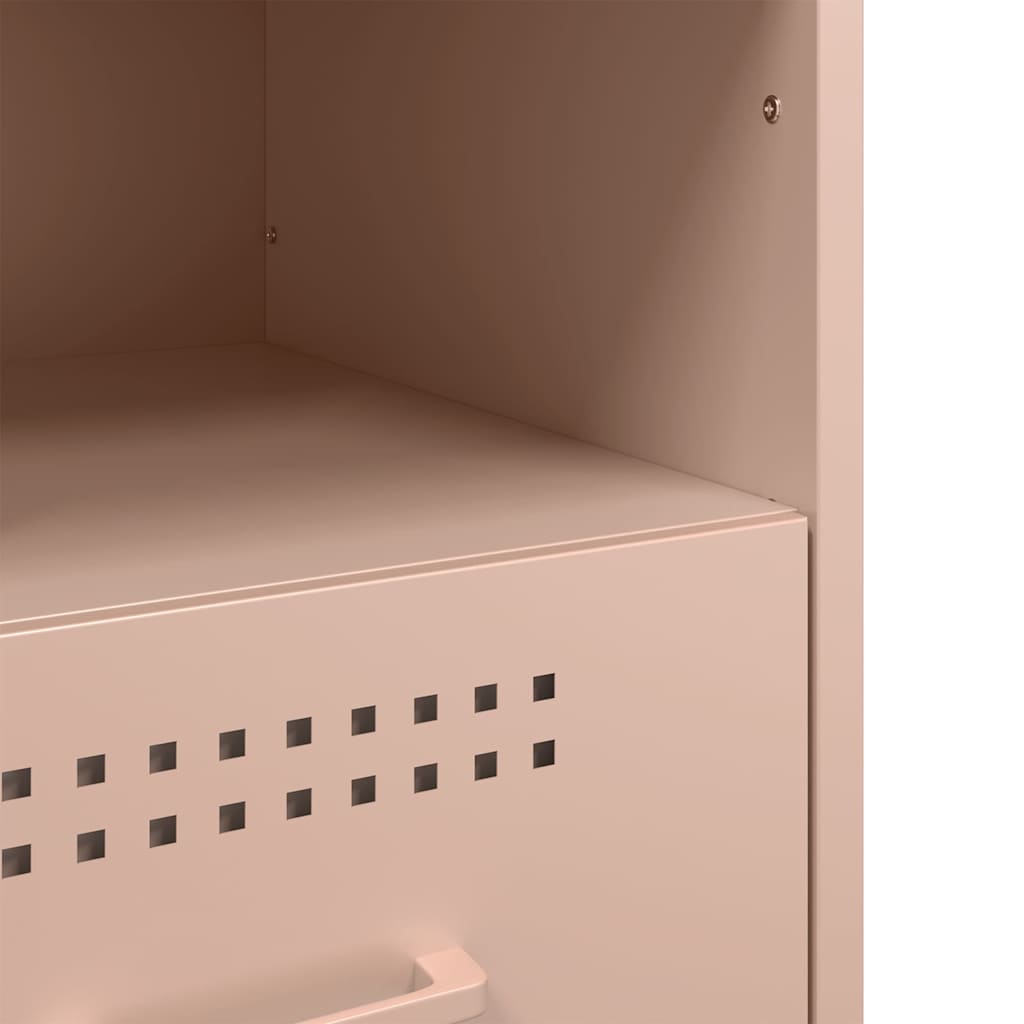 Bedside Cabinets 2 pcs Pink 36x39x50,5 cm Steel