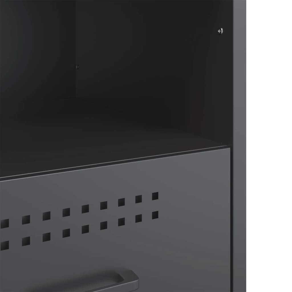 Bedside Cabinets 2 pcs Anthracite 36x39x50,5 cm Steel