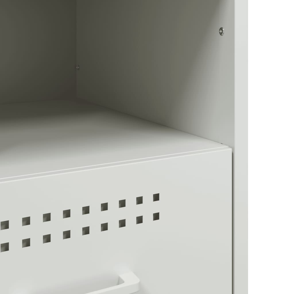 Bedside Cabinets 2 pcs White 36x39x50,5 cm Steel