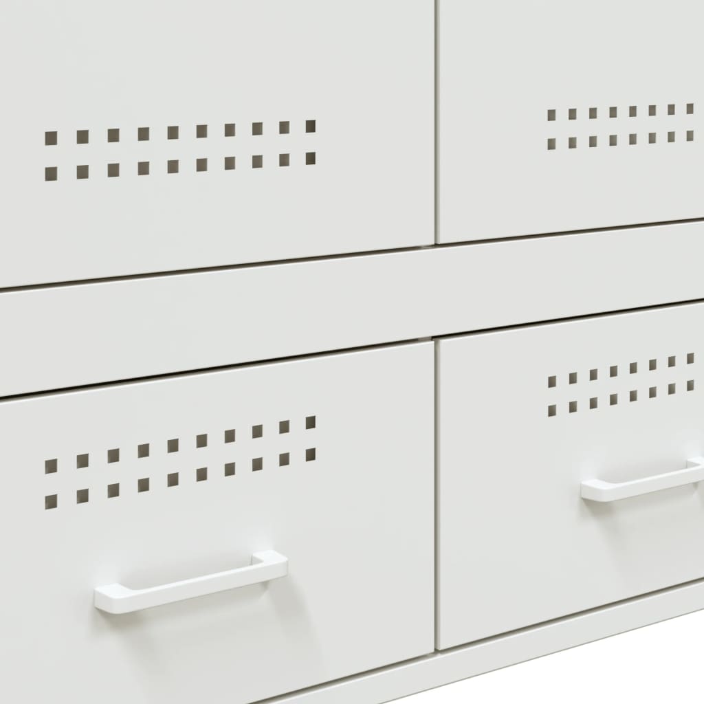 Highboard White 68x39x101,5 cm Steel