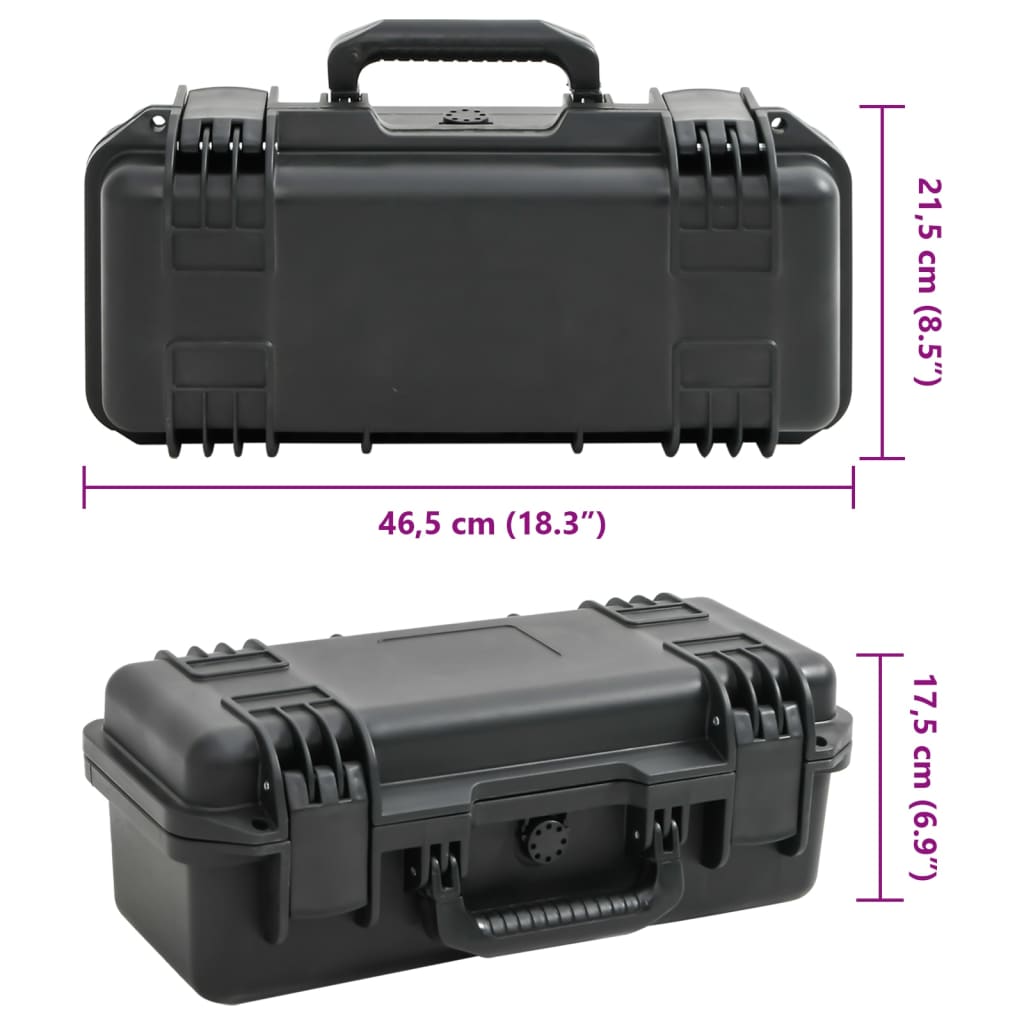 Portable Flight Case Black 46,5x21,5x17,5 cm PP