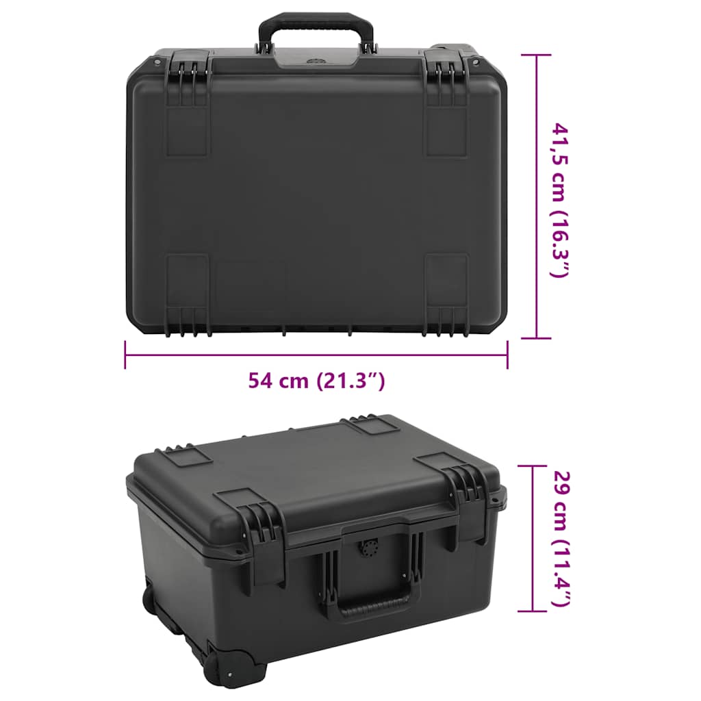 Portable Flight Case Black 54x41,5x29 cm PP