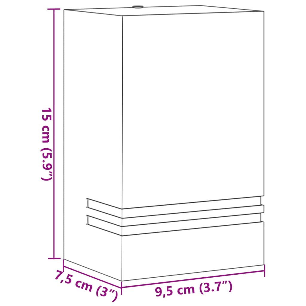 Outdoor Wall Light Silver Stainless Steel