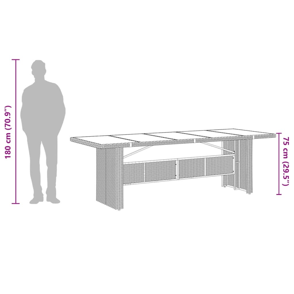 Garden Dining Set | Grey, Dark Grey
