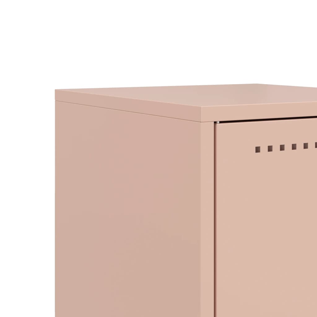 Bedside Cabinets 2 pcs Pink 36x39x60,5 cm Steel