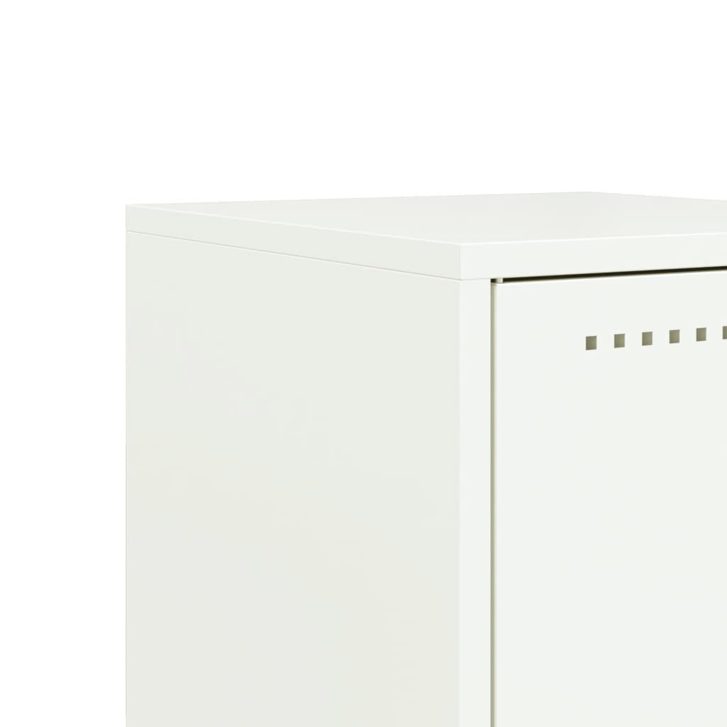 Bedside Cabinets 2 pcs White 36x39x60,5 cm Steel