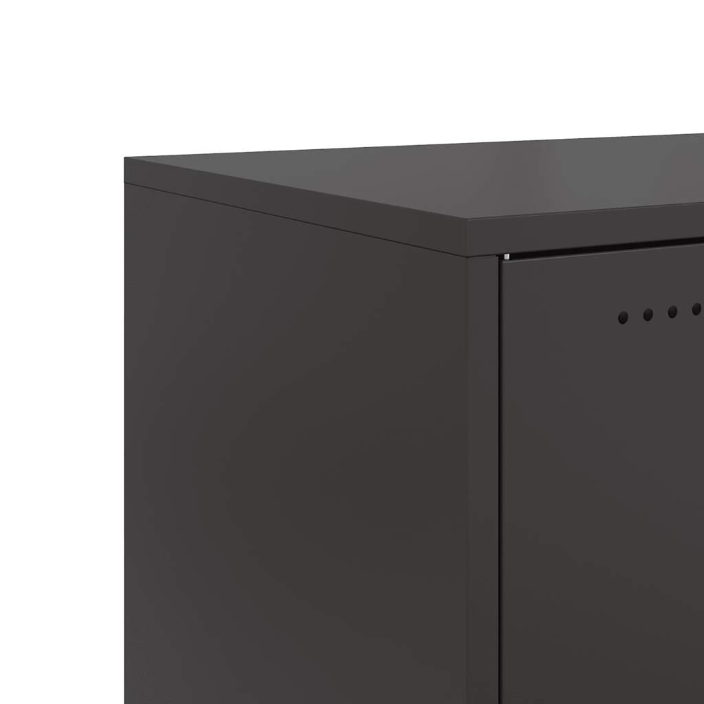 Bedside Cabinet Black 36x39x43,5 cm Steel