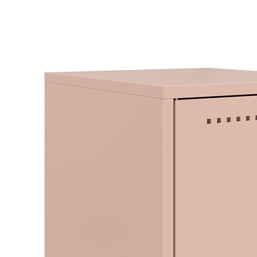 Bedside Cabinet Pink 36x38,5x43,5 cm Steel