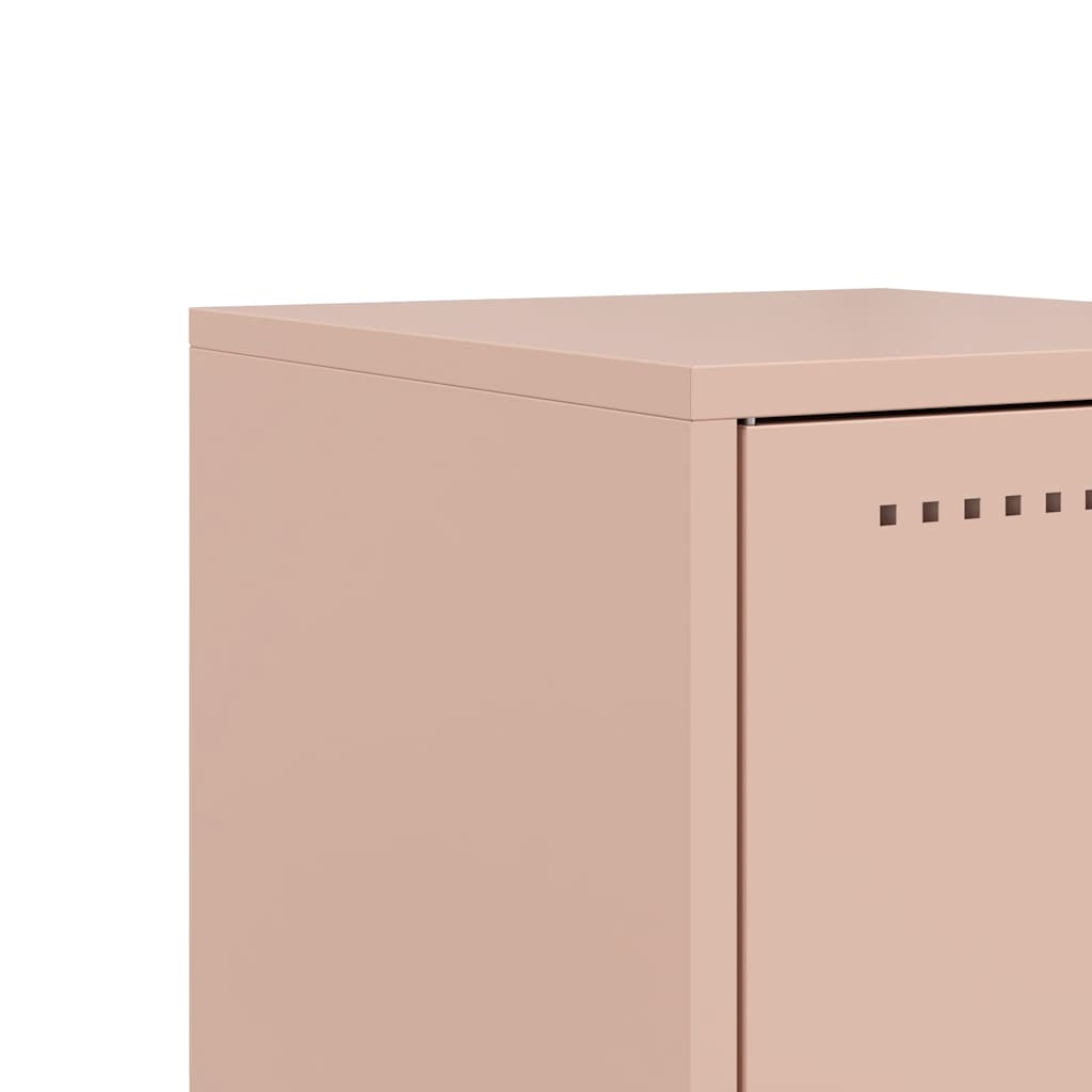 Bedside Cabinets 2 pcs Pink 36x39x43,5 cm Steel