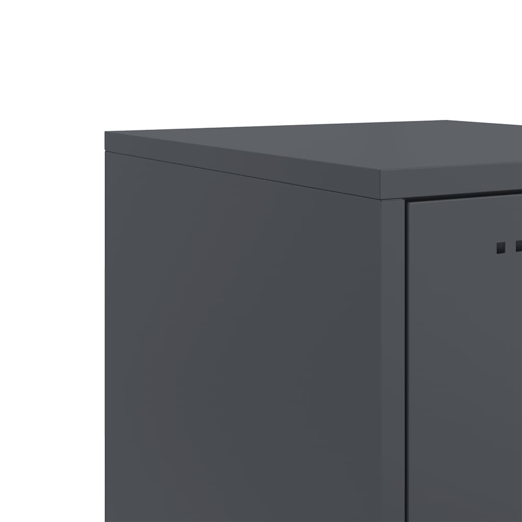 Bedside Cabinets 2 pcs Anthracite 36x39x43,5 cm Steel