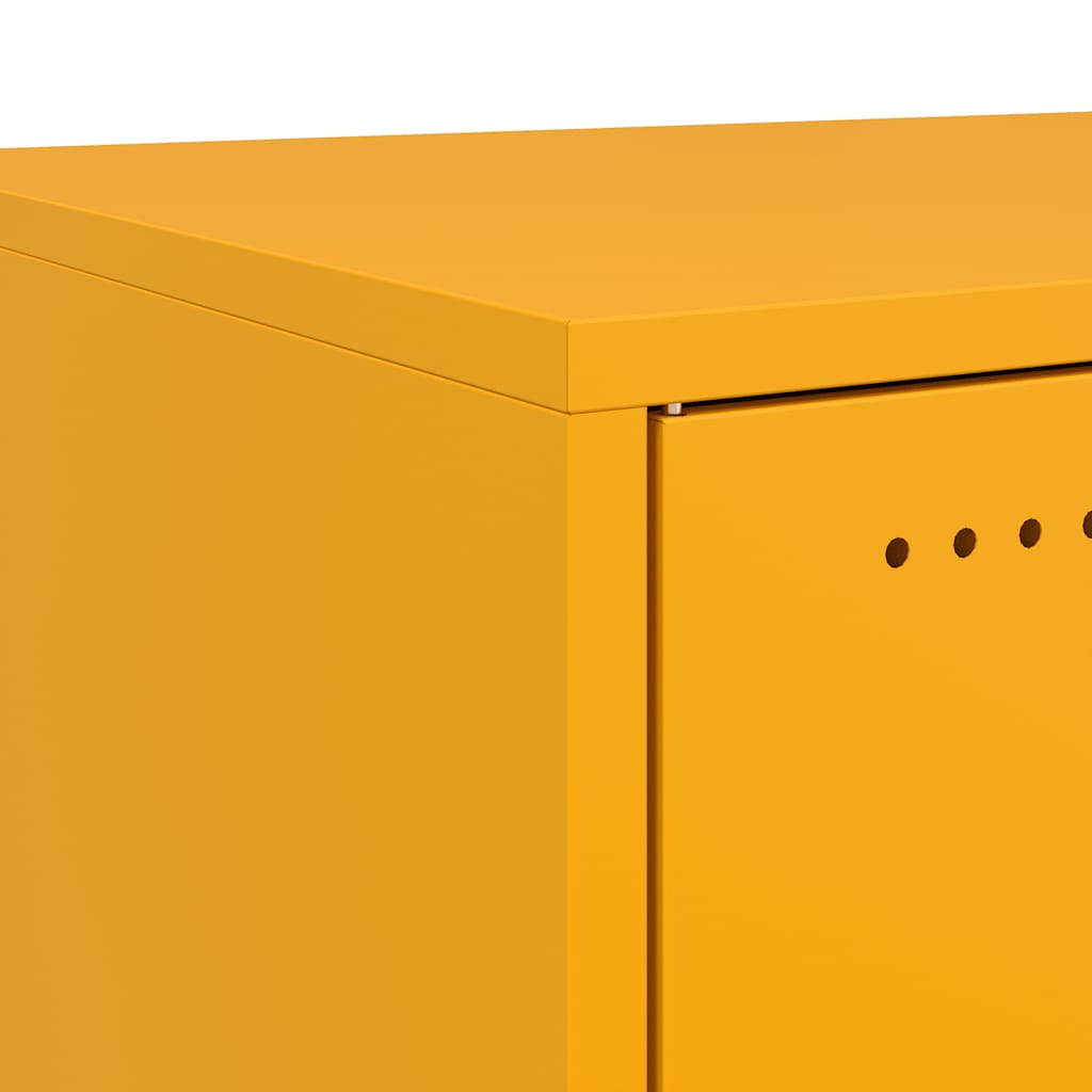 Bedside Cabinets 2 pcs Mustard Yellow 36x39x43,5 cm Steel