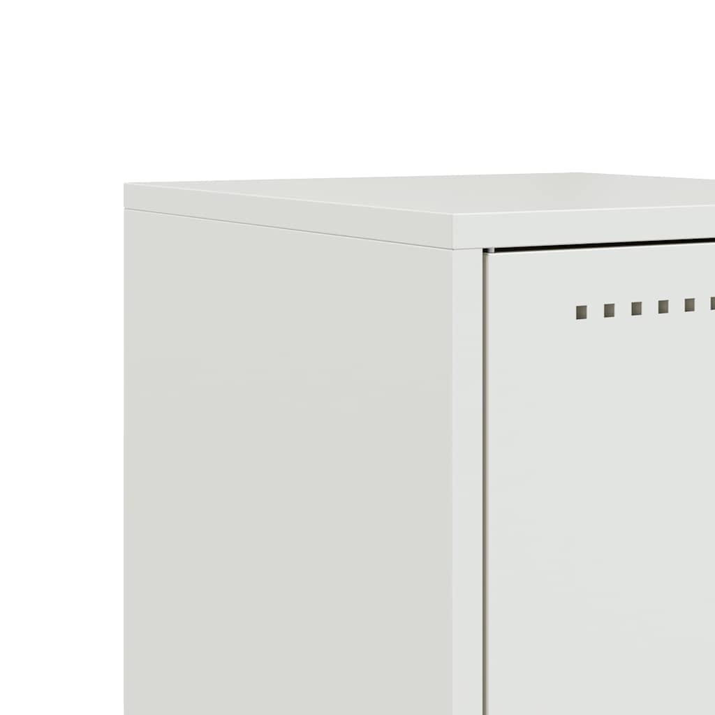 Bedside Cabinet White 36x39x43,5 cm Steel