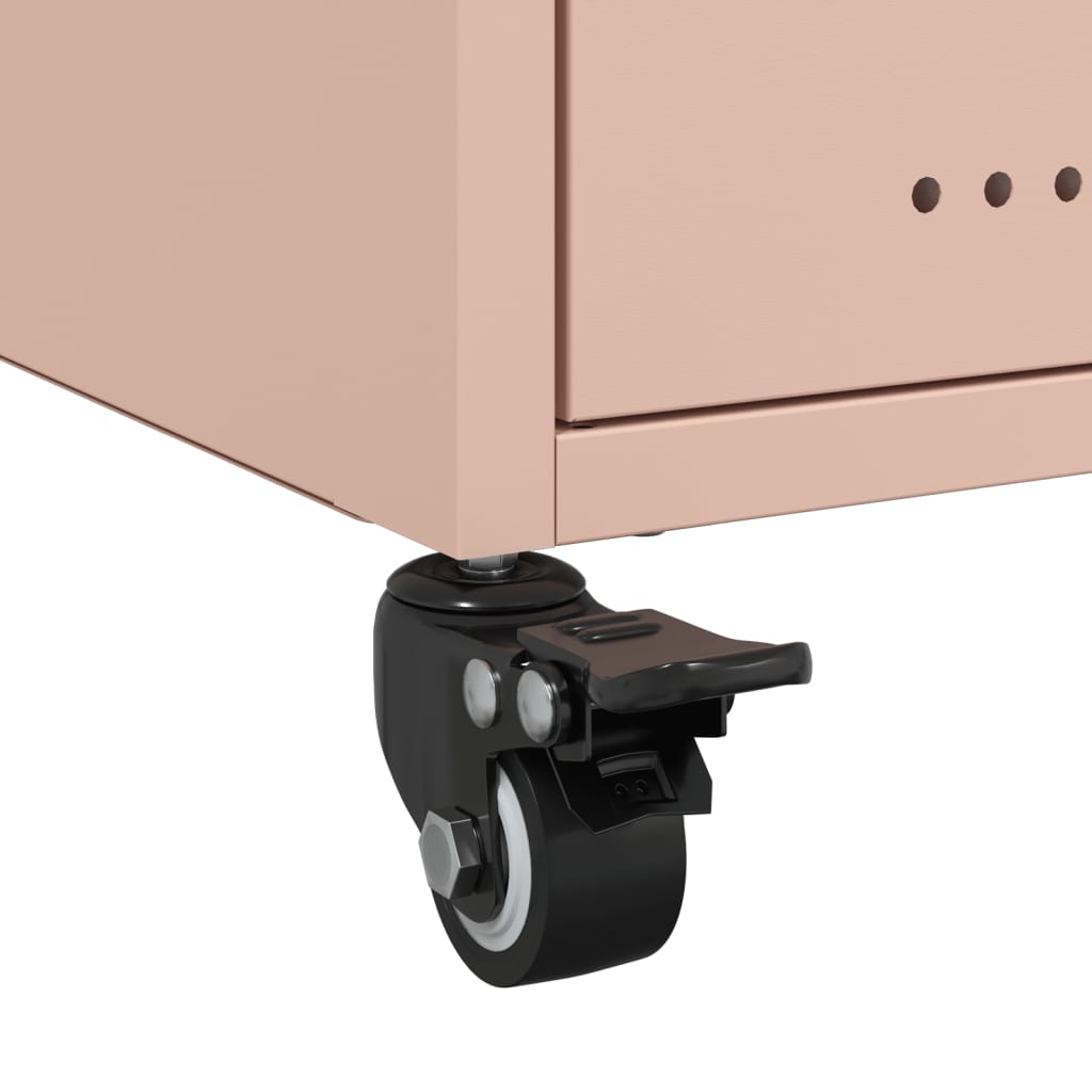 Bedside Cabinet Pink 36x39x43,5 cm Steel
