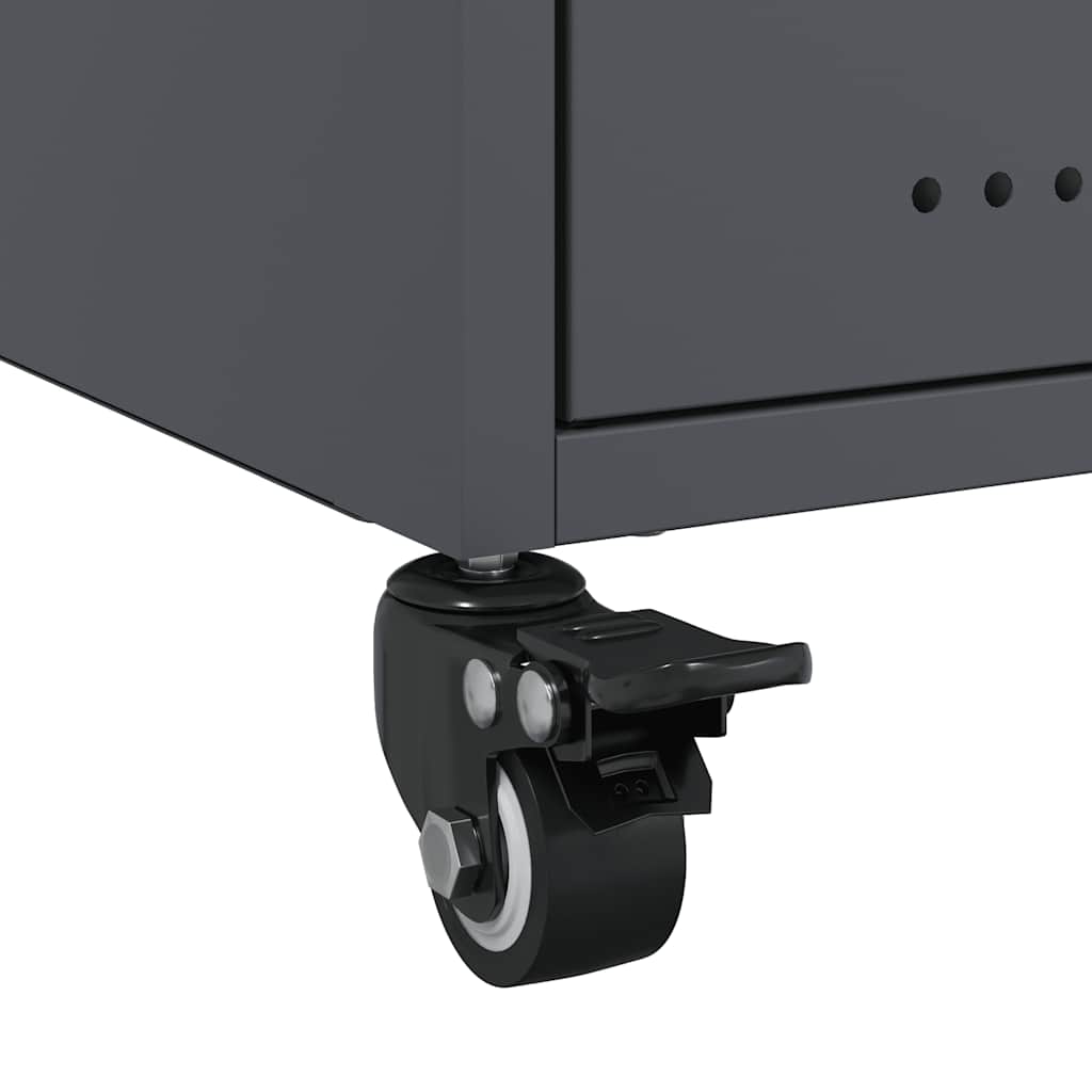 Bedside Cabinet Anthracite 36x39x43.5 cm Steel