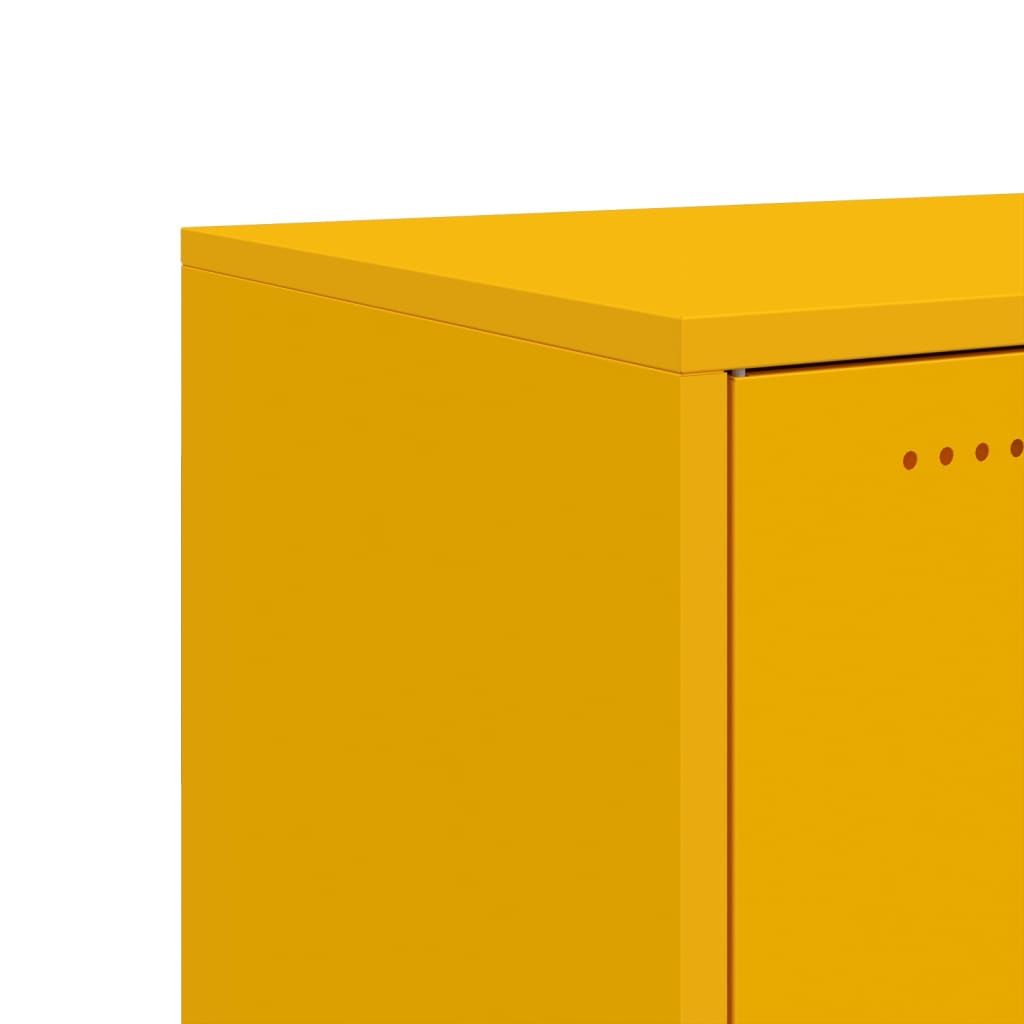 Sideboard Mustard Yellow 100,5x39x72 cm Steel