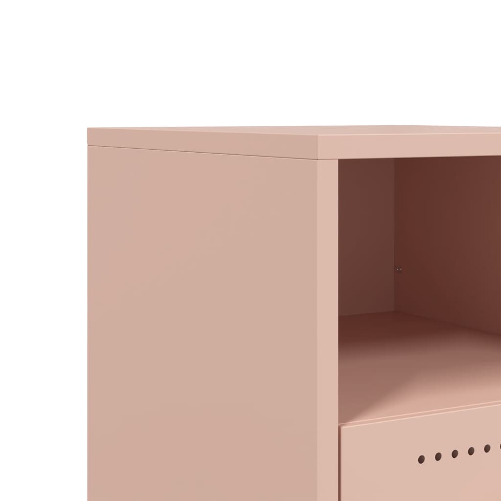 Bedside Cabinets 2 pcs Pink 36x39x43,5 cm Steel