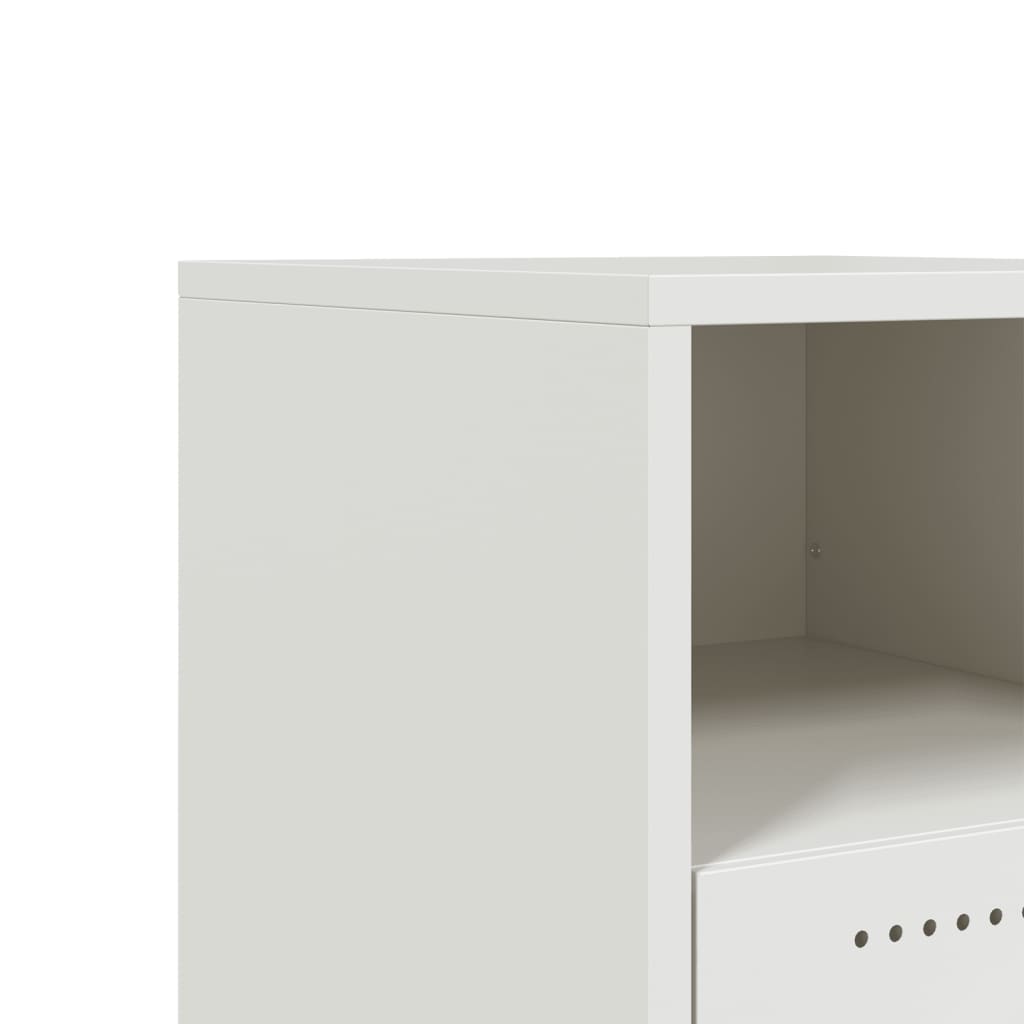 Bedside Cabinets 2 pcs White 36x39x43,5 cm Steel