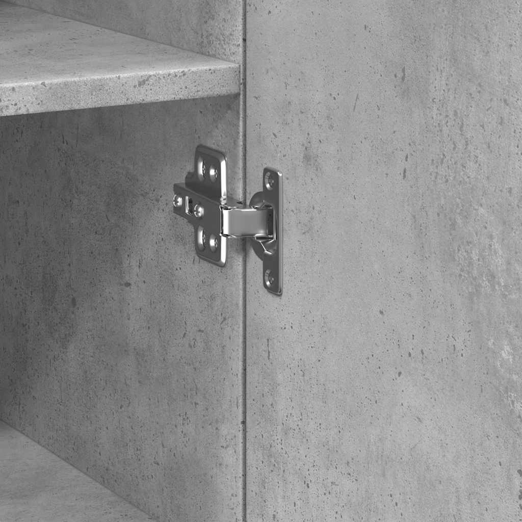 Slim Storage Cabinet Concrete Grey 30x42,5x225 cm Engineered Wood