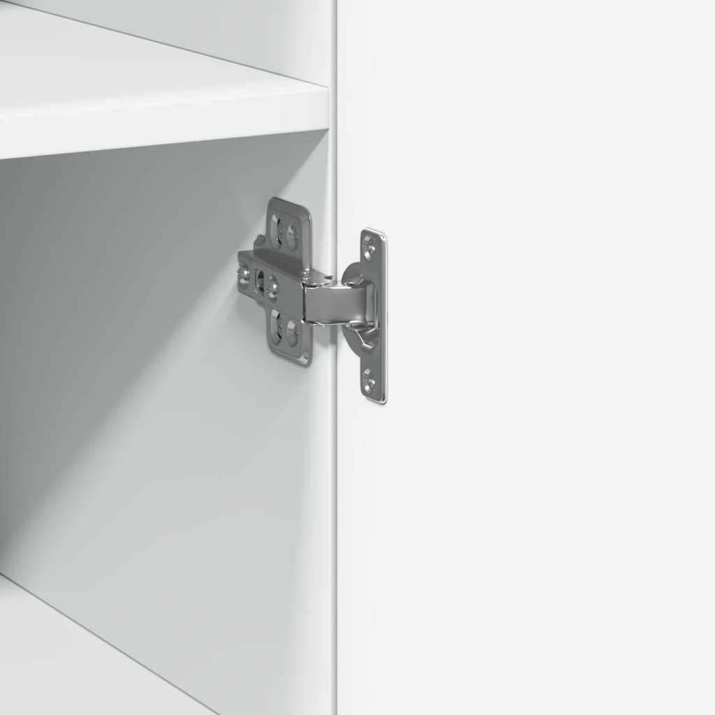 Slim Storage Cabinet White 40x42,5x225 cm Engineered Wood