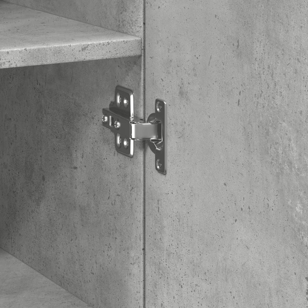 Slim Storage Cabinet Concrete Grey 45x42,5x225 cm Engineered Wood