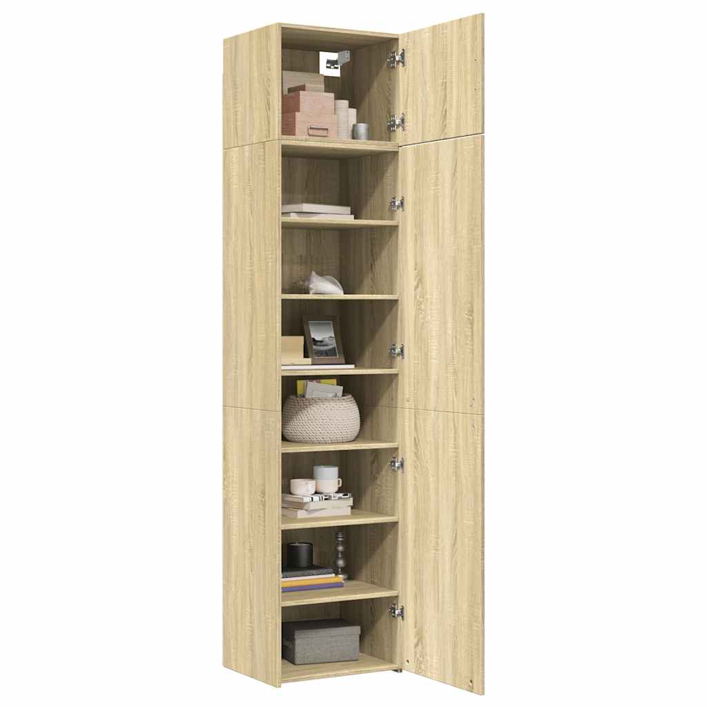 Slim Storage Cabinet Sonoma Oak 50x42,5x225 cm Engineered Wood