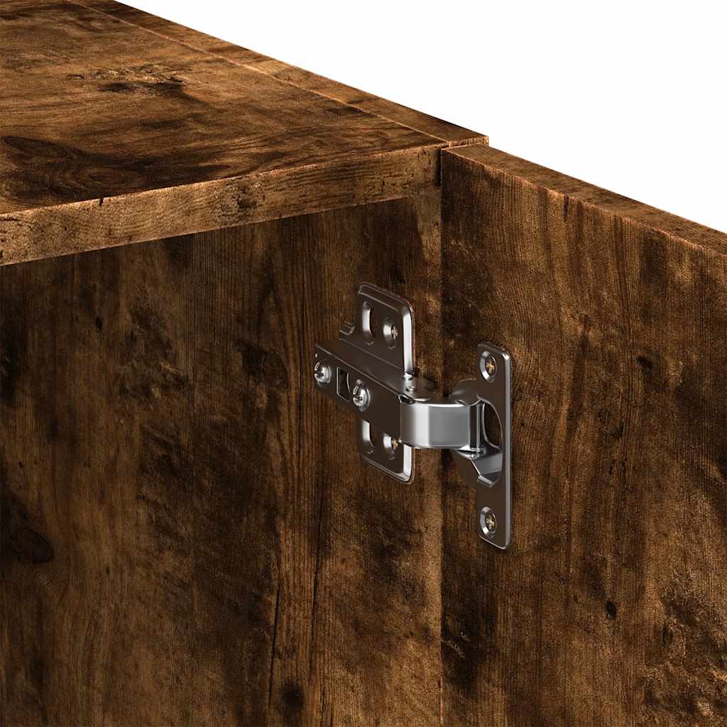 Storage Cabinet Smoked Oak 70x42,5x225 cm Engineered Wood