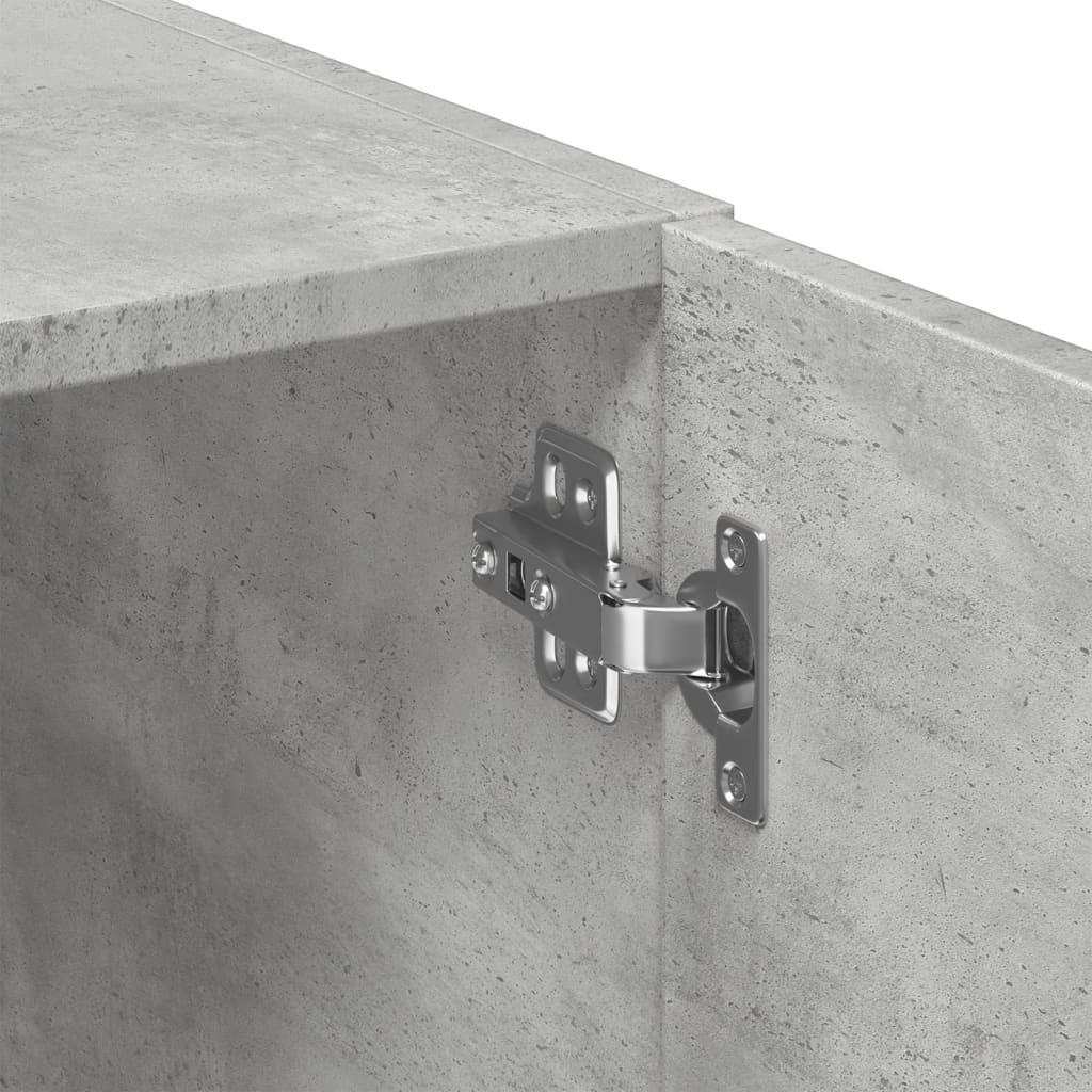Storage Cabinet Concrete Grey 80x42,5x225 cm Engineered Wood