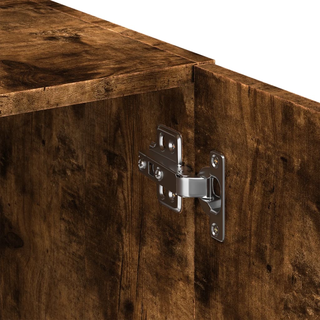 Storage Cabinet Smoked Oak 80x42,5x225 cm Engineered Wood