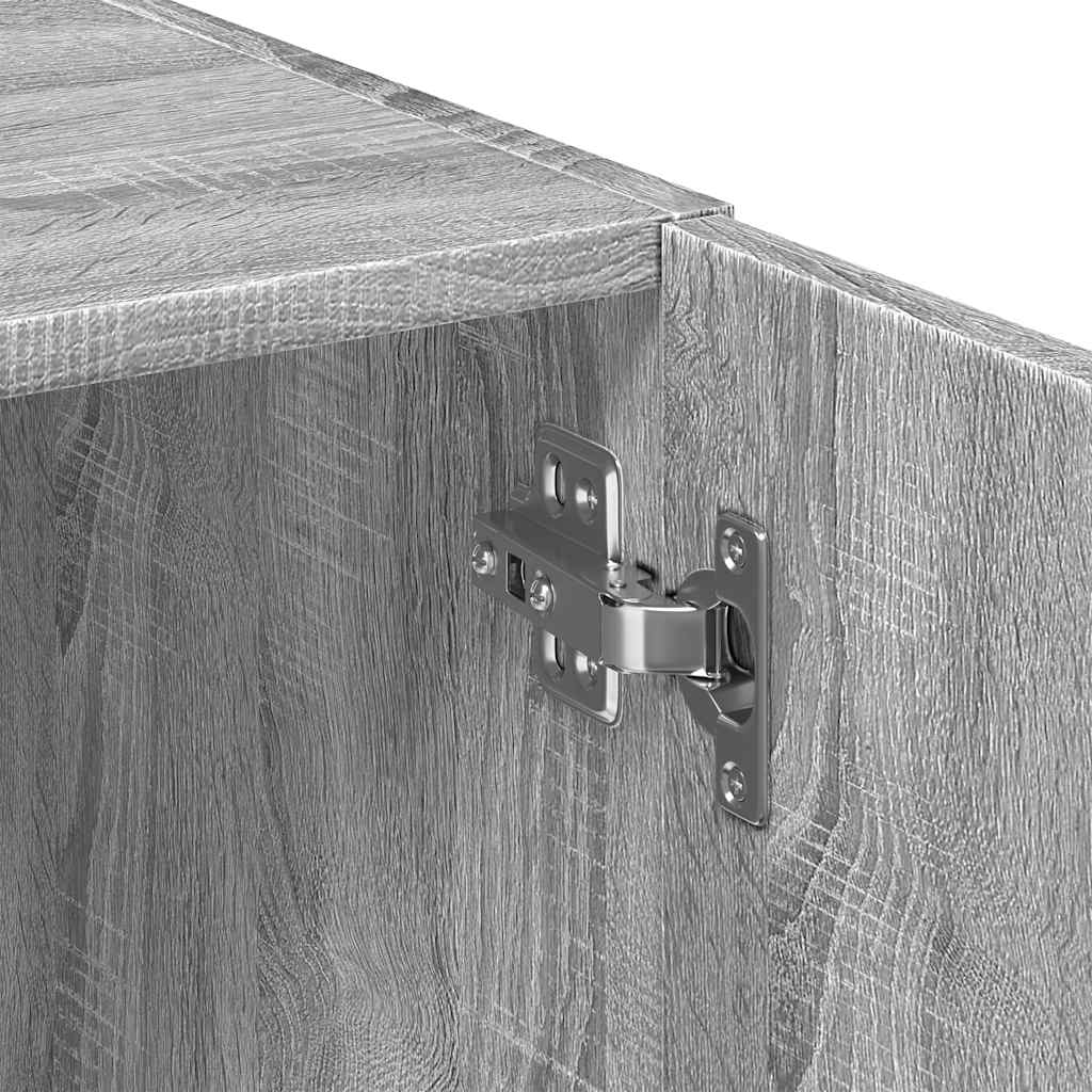 Storage Cabinet Grey Sonoma 80x42,5x225 cm Engineered Wood