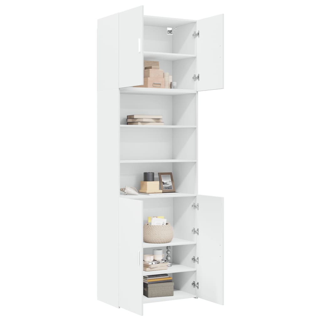 Highboard White 80x42,5x249 cm Engineered Wood