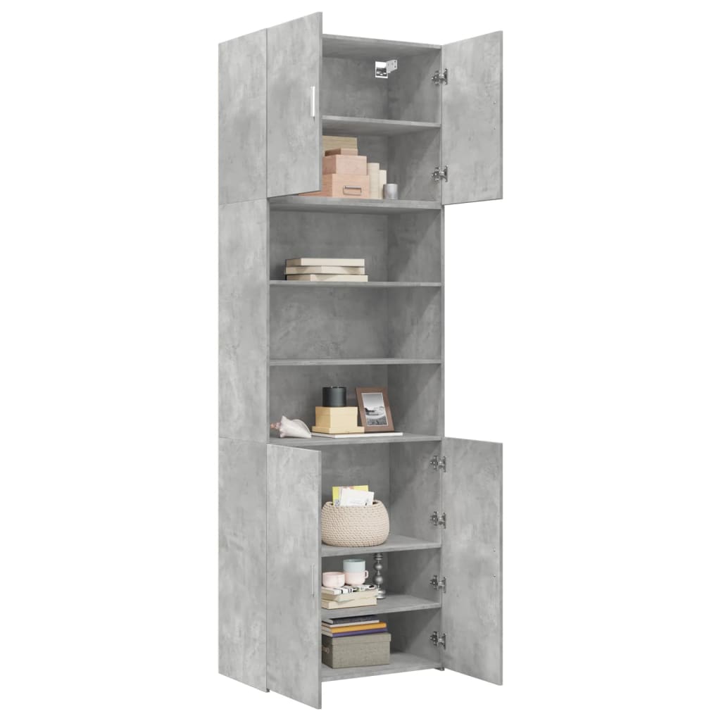 Highboard Concrete Grey 80x42,5x249 cm Engineered Wood