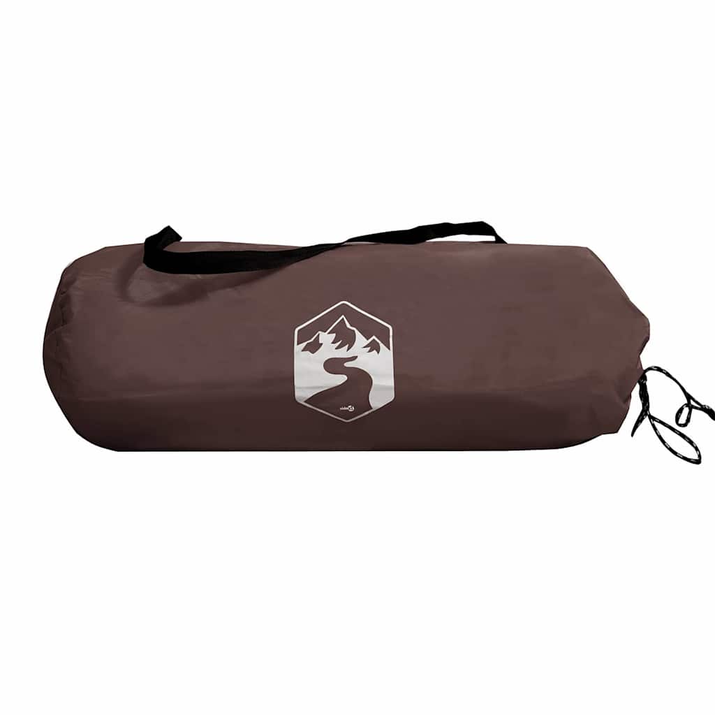Camping Tent Dome 4-Person Brown Waterproof