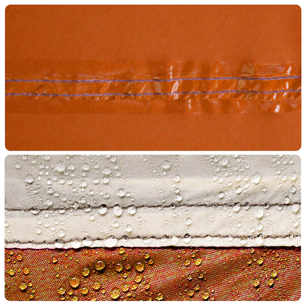 Camping Windbreak Grey and Orange 490x123 cm Waterproof