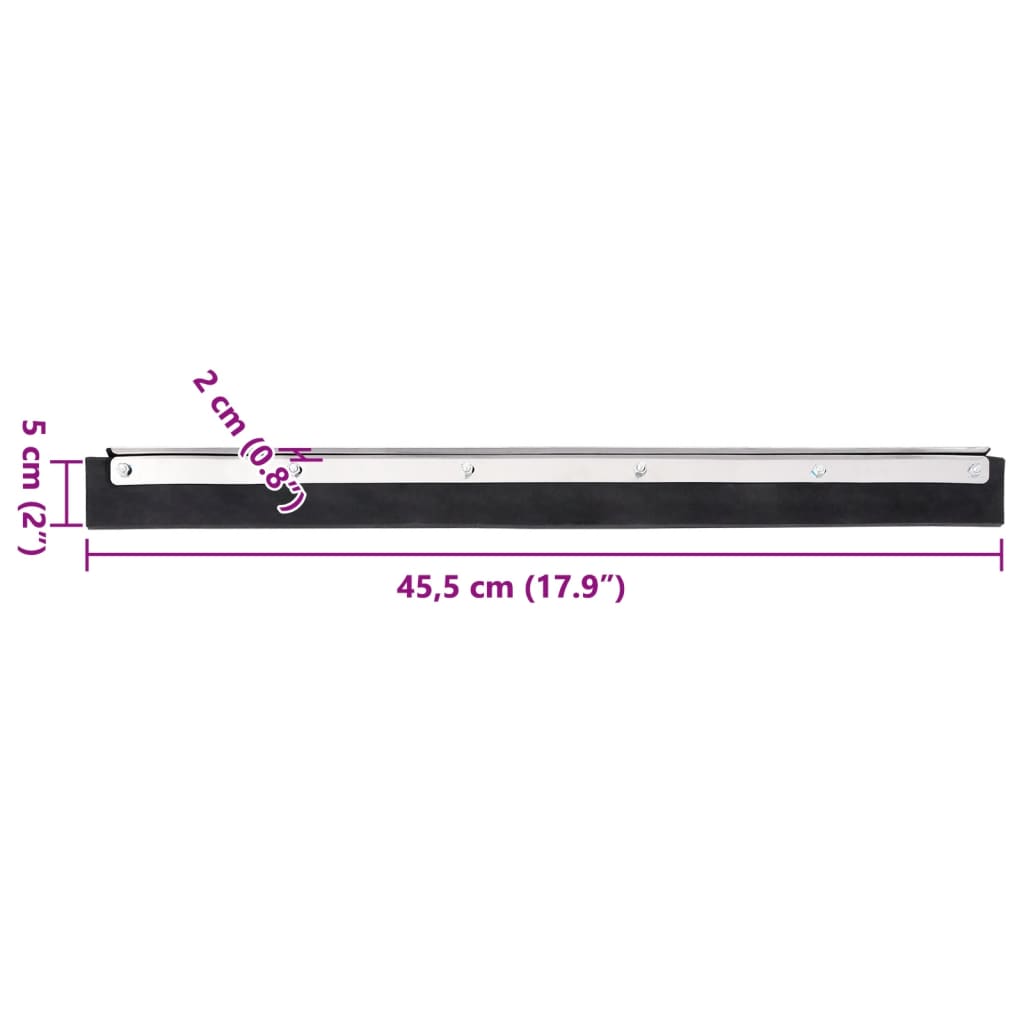 Floor Squeegee Heads 5 pcs 45,5x2x5 cm Steel and Rubber