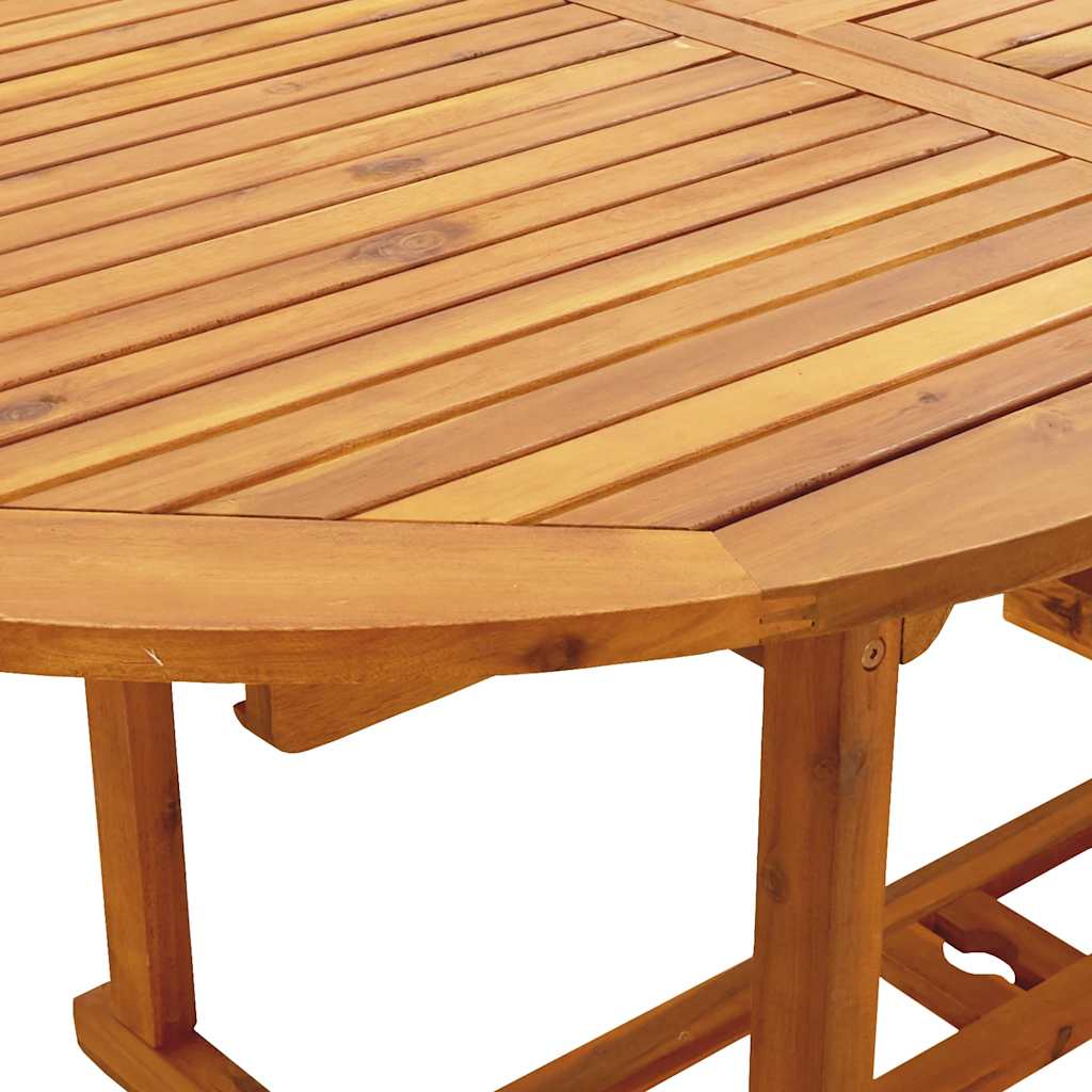 7 Piece Garden Dining Set Beige Poly Rattan and Solid Wood