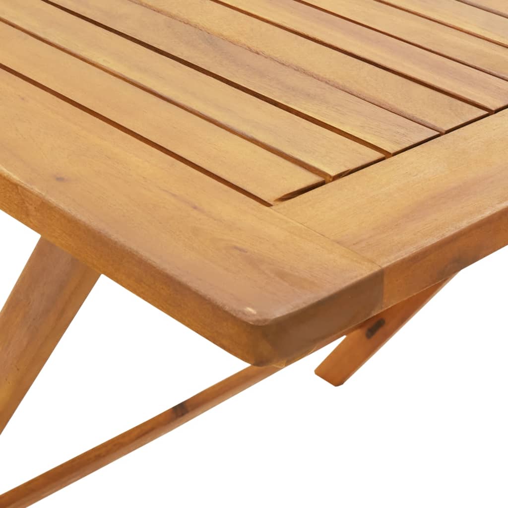 5 Piece Garden Dining Set Beige Fabric and Solid Wood