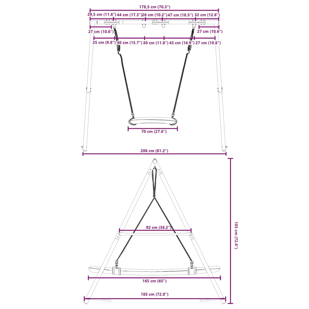 Outdoor Swing Set with Nest Swing