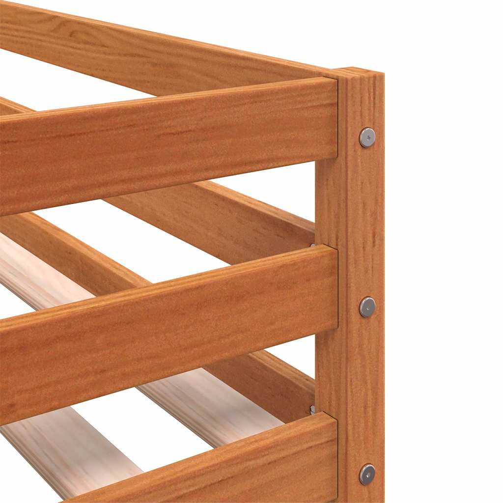 Bunk Bed without Mattress White&Black 80x200 cm Solid Wood Pine
