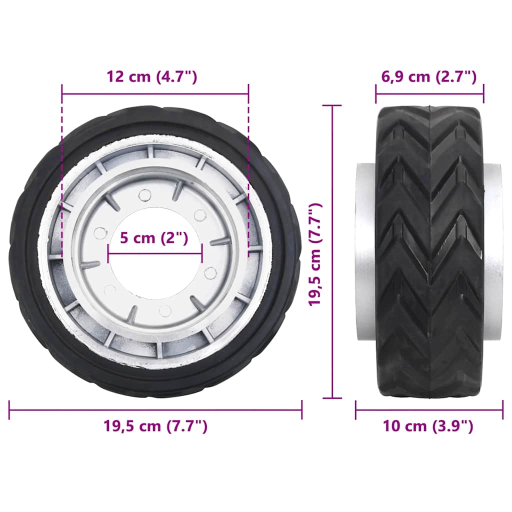 Wheel for Jockey Wheel Ø19,5x10 cm Aluminium and Rubber