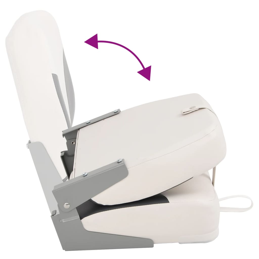 Foldable Boat Seat 1 Set Low Backrest with Fixing Strap