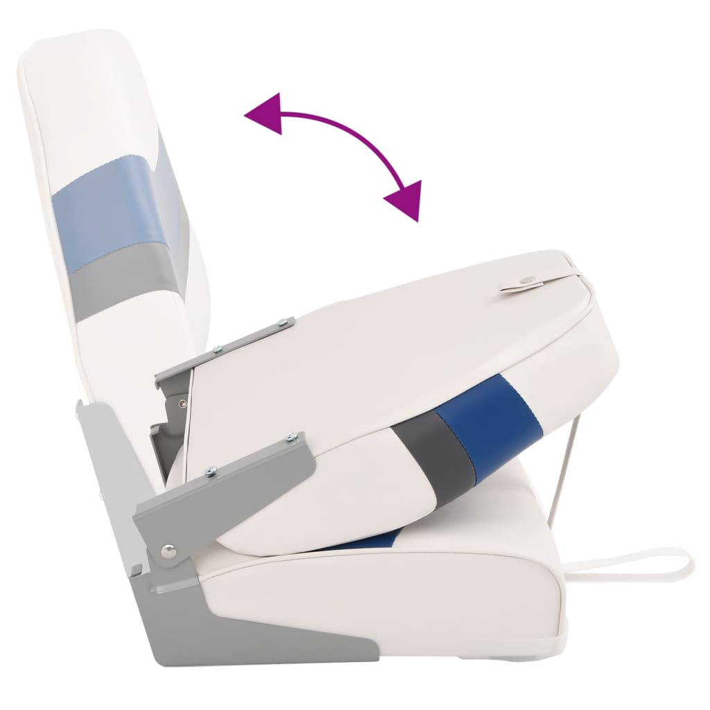 2 Piece Foldable Boat Seat Set High Backrest