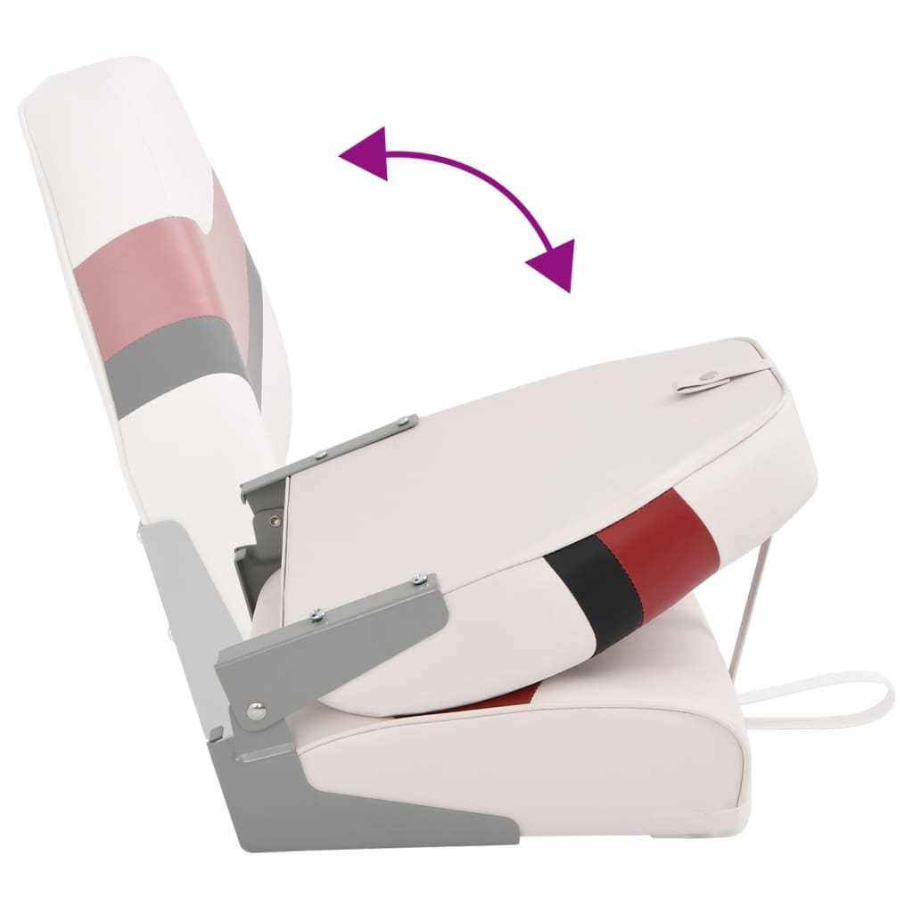 2 Piece Foldable Boat Seat Set High Backrest