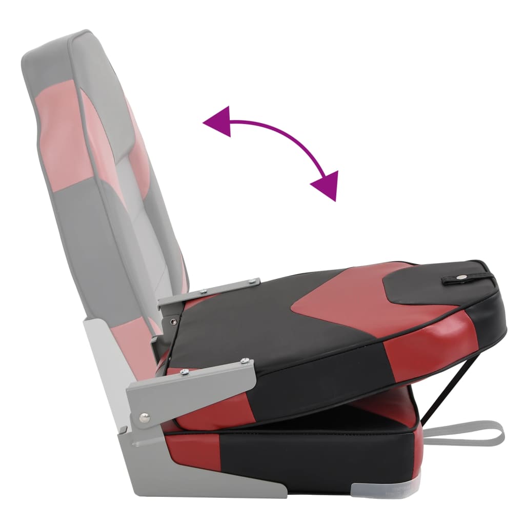 2 Piece Foldable Boat Seat Set High Backrest